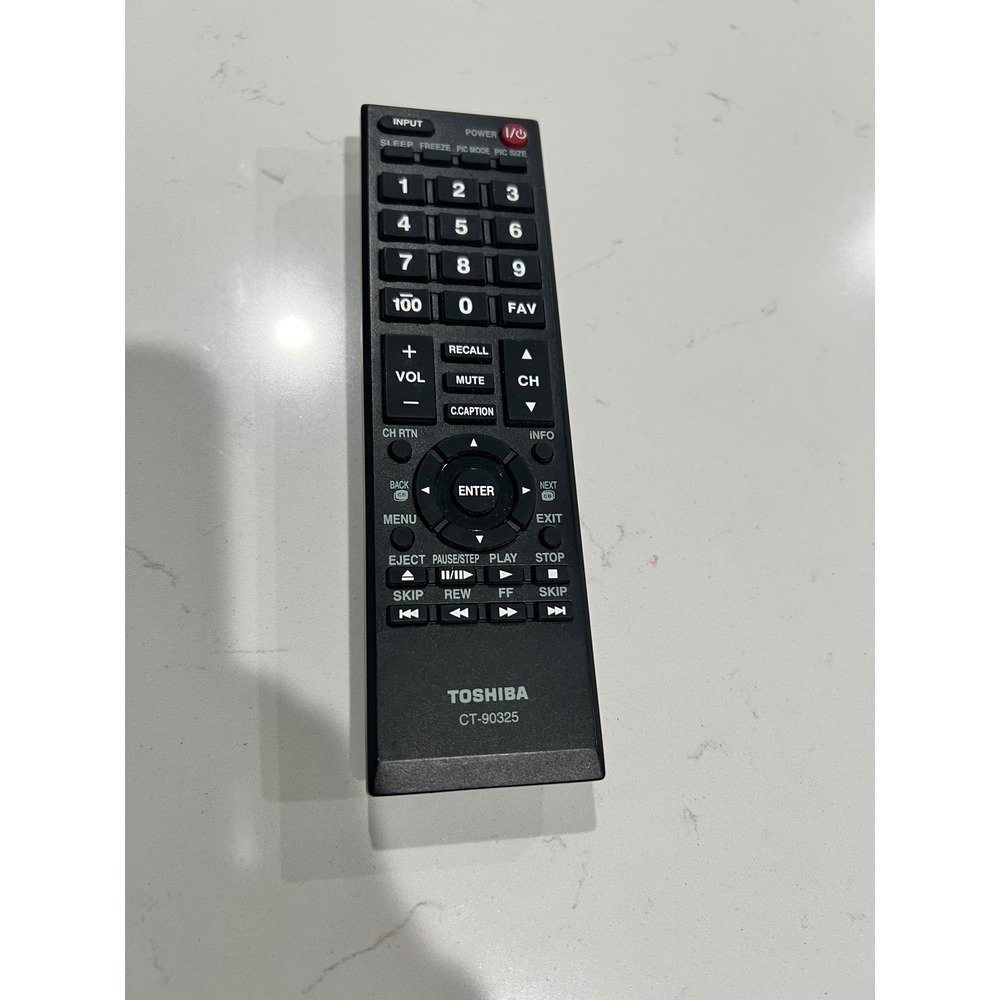 Toshiba CT-90325 TV Remote Control Black Replacement Controller